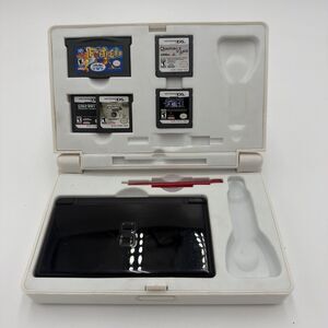 Black Nintendo DS Lite Game Boy Hard Case 5 Game Lot Bundle Tested